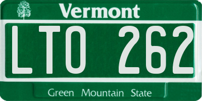VT license plate LTO262