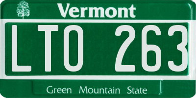 VT license plate LTO263