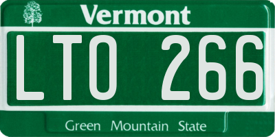 VT license plate LTO266