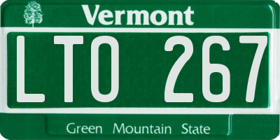 VT license plate LTO267