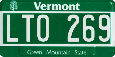 VT license plate LTO269