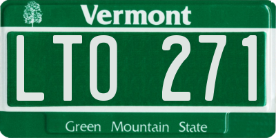 VT license plate LTO271