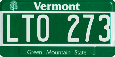 VT license plate LTO273