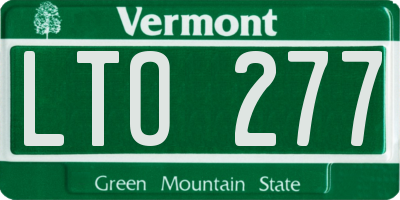 VT license plate LTO277