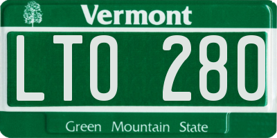VT license plate LTO280