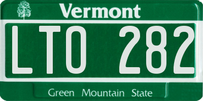 VT license plate LTO282