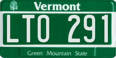 VT license plate LTO291