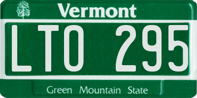 VT license plate LTO295