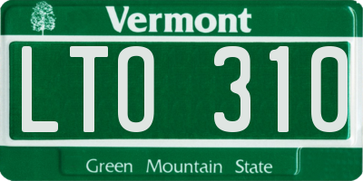 VT license plate LTO310