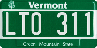 VT license plate LTO311