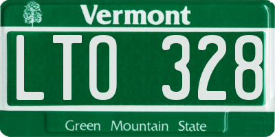 VT license plate LTO328