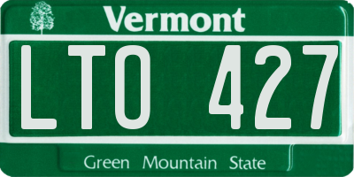 VT license plate LTO427