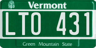 VT license plate LTO431