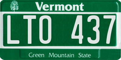 VT license plate LTO437
