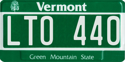 VT license plate LTO440