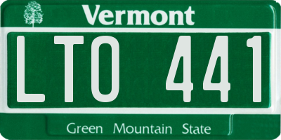 VT license plate LTO441