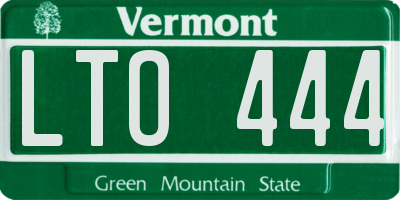 VT license plate LTO444