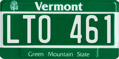 VT license plate LTO461