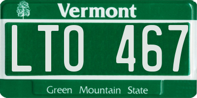 VT license plate LTO467