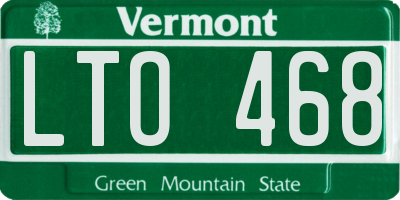VT license plate LTO468