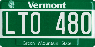 VT license plate LTO480