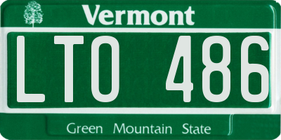 VT license plate LTO486