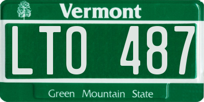 VT license plate LTO487