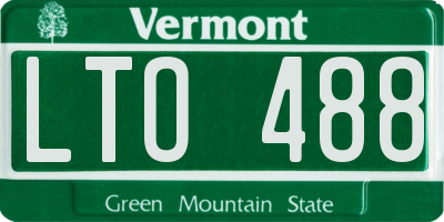 VT license plate LTO488