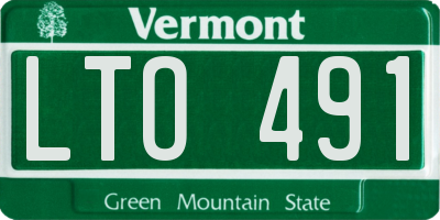 VT license plate LTO491