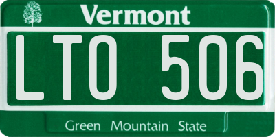 VT license plate LTO506