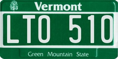 VT license plate LTO510