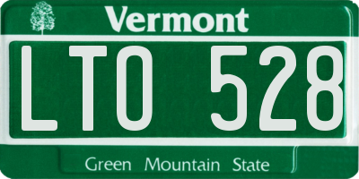 VT license plate LTO528