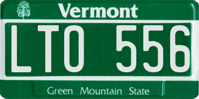 VT license plate LTO556