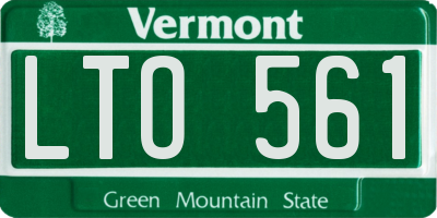 VT license plate LTO561