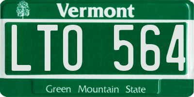 VT license plate LTO564