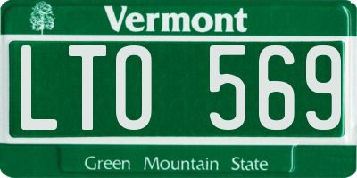 VT license plate LTO569