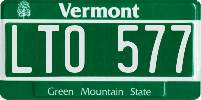 VT license plate LTO577
