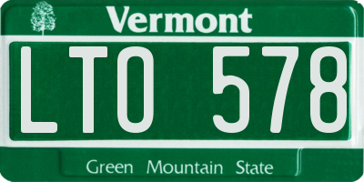 VT license plate LTO578