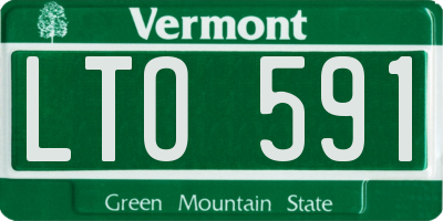 VT license plate LTO591