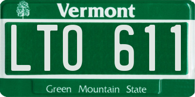 VT license plate LTO611