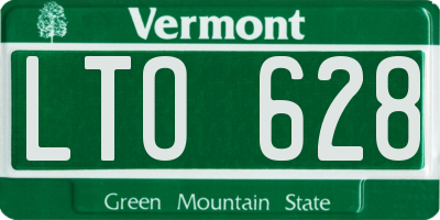 VT license plate LTO628