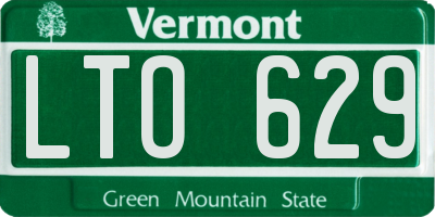 VT license plate LTO629