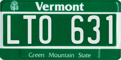 VT license plate LTO631