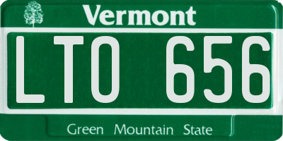 VT license plate LTO656