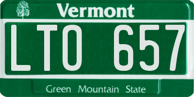 VT license plate LTO657