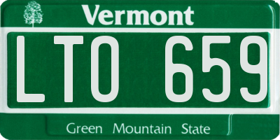 VT license plate LTO659