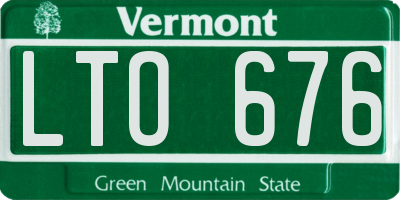 VT license plate LTO676