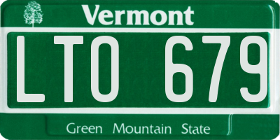 VT license plate LTO679
