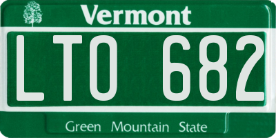 VT license plate LTO682