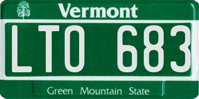 VT license plate LTO683